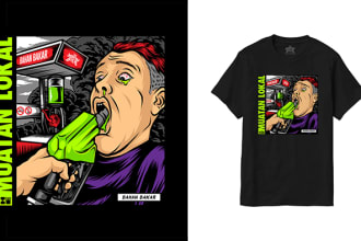 create an awesome tshirt design for band or brand