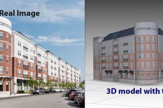 make low poly 3d landmark texture models