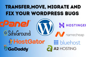 setup,migrate,fix wordpress database bugs from cpanel