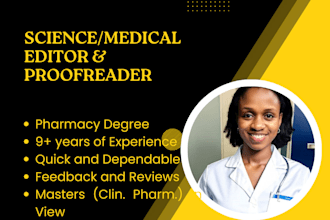 be your science editor and proofreader