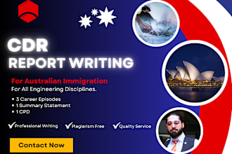 provide cdr report services for australian immigration