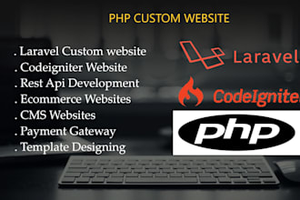 create ecommerce in PHP,laravel and codeingiter