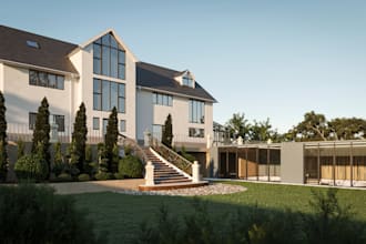 create high quality, photo realistic rendering of exterior