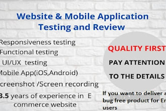 test QA your website,app,mobile site on windows PC, ios, and android devices