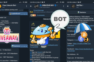create telegram bot of airdrop