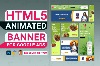 design ads and expert adwords banner design with HTML5 animation