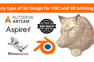 design custom 3d models for cnc on aspire and artcam