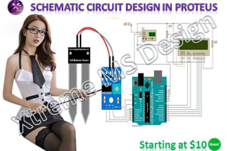 do schematic circuit design in proteus