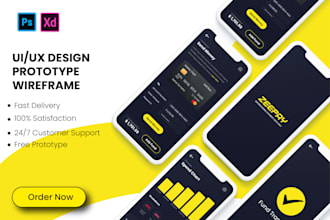 design creative mobile and web ui ux design in adobe xd