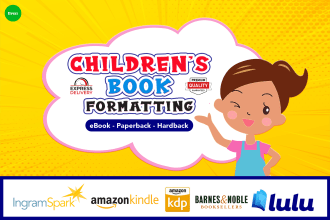 do children book formatting for amazon kdp paperback or kindle ebook formatting