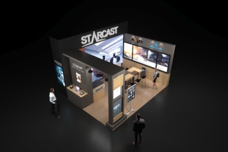 design your graphic and 3d design exhibition booth, etc