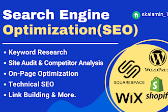 do on page SEO, technical and link building for top ranking