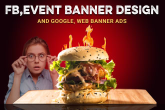 make fb, event banner design and google, web banner ads for website
