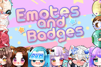 draw custom chibi animated twitch emotes, alerts, channel points, and discord