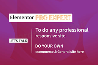 create a website with elementor pro as elementor expert