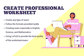 create the cleanest math worksheet for you