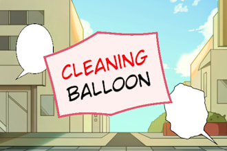 cleaning manga comic balloon