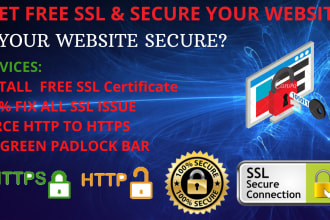 install free SSL certificate,fix https issue,ensure security