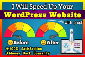 do wordpress website speed optimization, speed up wordpress website