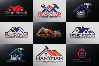 design home renovation, remodeling, roofing logo for you