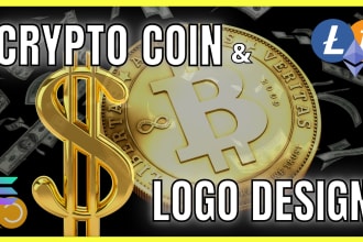 design crypto and cryptocurrency logo token  for coin