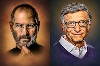 make a realistic oil painting from your photos