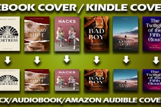 design ebook cover, audiobook, amazon kindle book cover, acx, audible,kdp cover