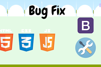 fix HTML CSS javascript jquery bootstrap typescript website bugs