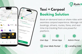 develop taxi and carpool app for ios android