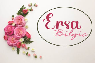 design hand written signature logo that is text or font