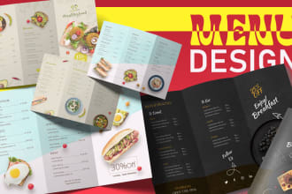 design your original editable food menu