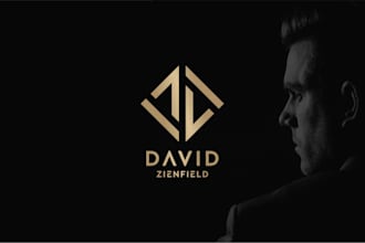 do name initial letters symbol personal logo design
