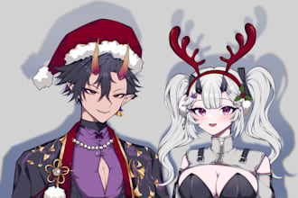 draw anime character for avatar, pfp, icon, album cover, and vtuber