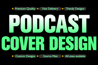 create podcast cover designs or social media post designs