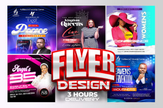 design a stunning and captivating church flyer, business, book release flyer