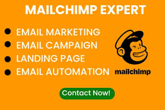 design mail chimp email template and steup email campaign