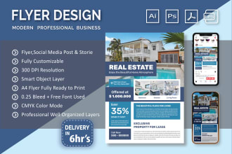 design a modern professional real estate business flyer poster