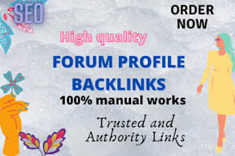 create high quality forum profile backlinks