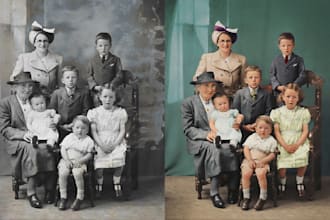 restore, repair, retouch and colorize your old photo