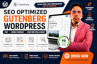 create a fast SEO friendly gutenberg wordpress website