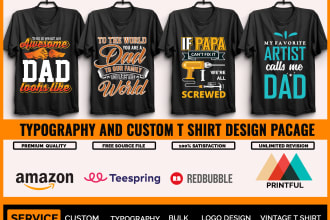 do a amazing typography custom t shirt design