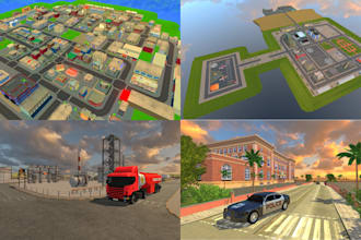 design professional 3d game environments design in unity