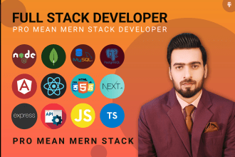develop custom web apps with mean mern, nodejs, react, angular, nestjs and AWS