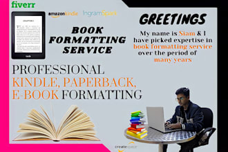 ebook, paperback, createspace, amazon kindle formatting