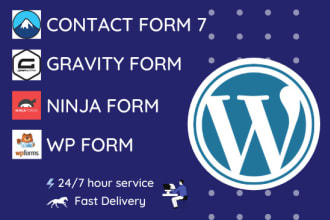 fix, create wordpress contact form 7, gravity form, ninja form, wp form