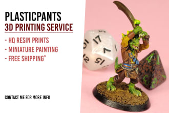 3d print and paint miniatures, free shipping, resin print