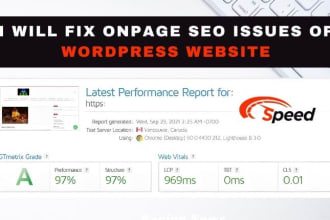 fix onpage seo issues of wordpress website