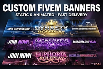 design custom fivem server logo banners and branding