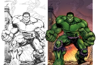 professionally color your illustrations, comic books, cover