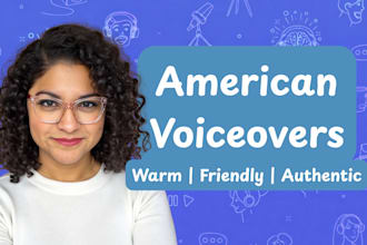 be your warm authentic american female voice actor